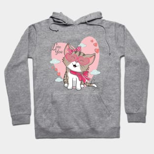 Cute Kitten Love You Hoodie